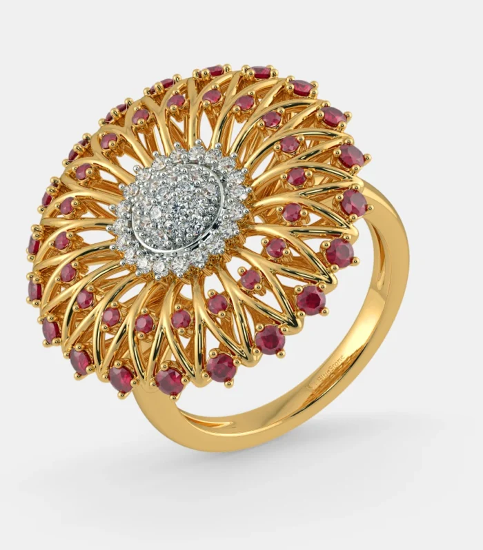 Endearing Lotus Cocktail Ring