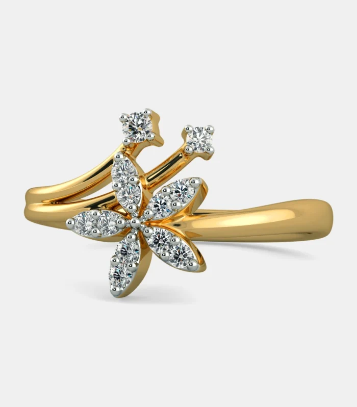 Glittering Floral Ring